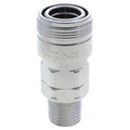 Advanced Technology Products Coupler, Chrome, Manual, Industrial, 1/4" Body Size, 1/4" Male NPT 14SIC-N2M